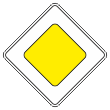 Дорожный знак 2.1 «Главная дорога» (металл 0,8 мм, III типоразмер: сторона 900 мм, С/О пленка: тип Б высокоинтенсив.)